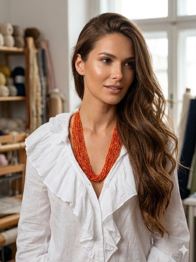 Naszyjnik Intensywny Pomarańcz