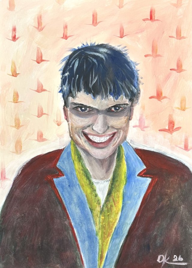 Spójrz mi w oczy, 44*31 cm, Oryginalny obraz akrylowy