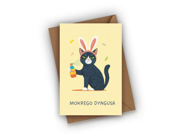 KARTKA WIELKANOCNA- MOKREGO DYNGUSA