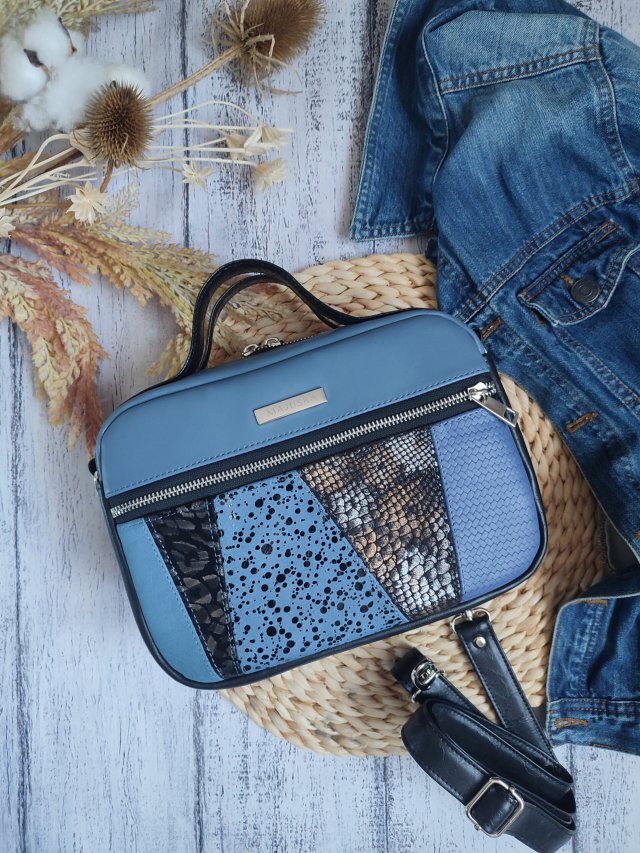 Torebka box niebieski