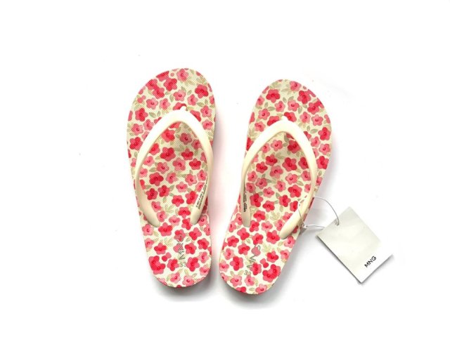 nowe klapki Japonki w kwiatki Mango Kids 33