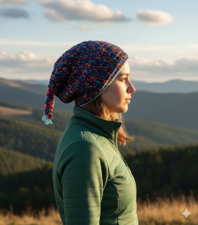 Czapka świecąca w ciemności granatowa