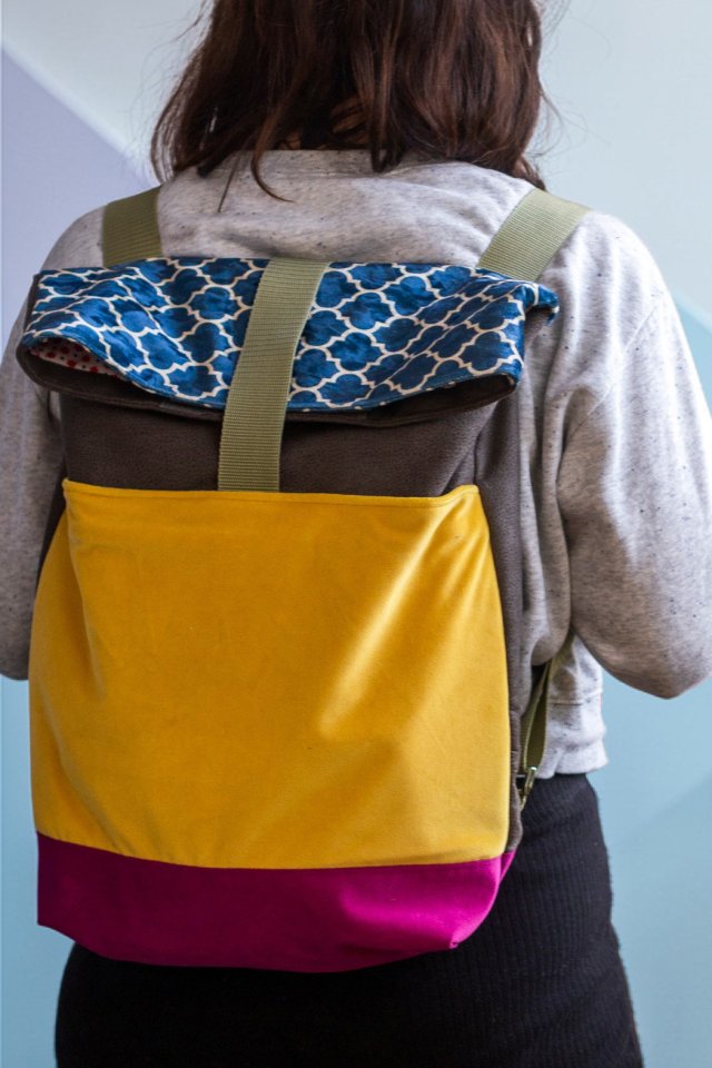 Kolorowy składany plecak kurierski