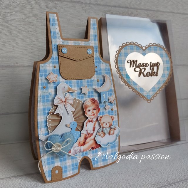 Kartka spodenki na 1 roczek