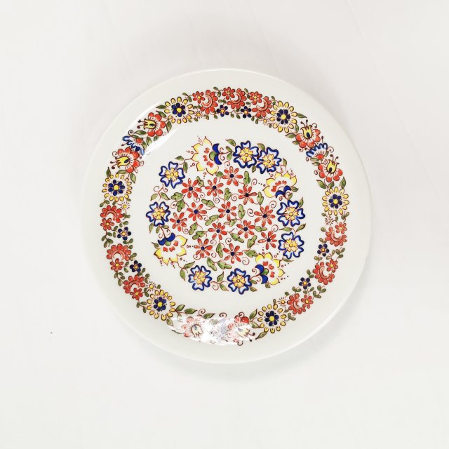 Porcelanowy talerz ścienny, Cepelia-Opole, Gertruda Kleman, lata 70.