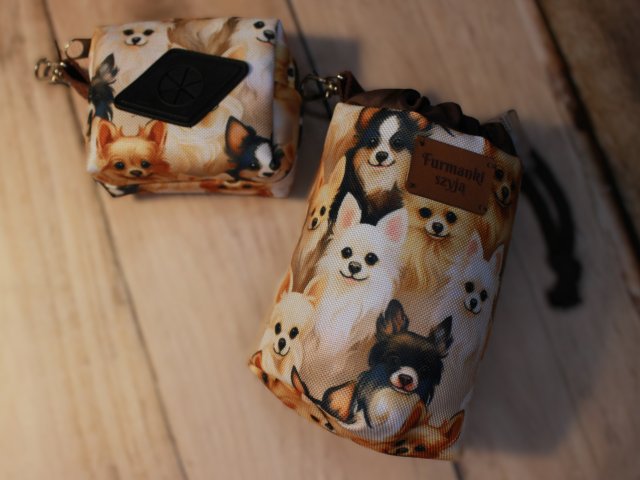 Zestaw saszetka na smaczki i woreczki # chihuaua