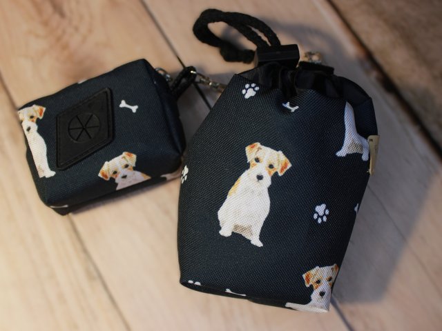 Zestaw saszetka na smaczki i woreczki # jack russell terrier