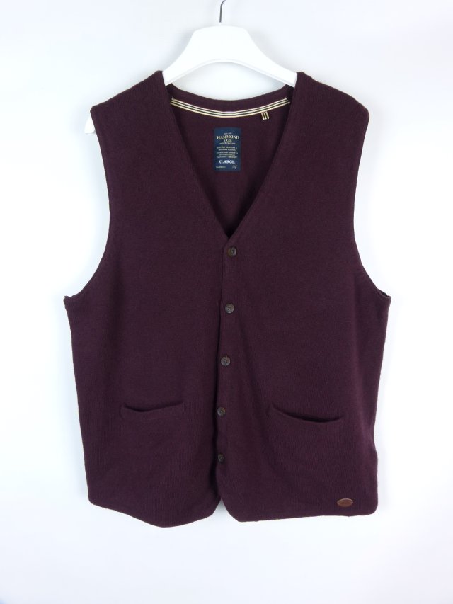 Hammond & Co by Patrick swetrowa wełniana kamizelka knitwear / XL