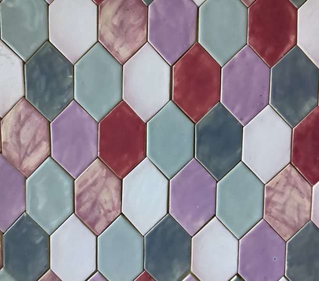 Kafelki "Róż i szzarość"