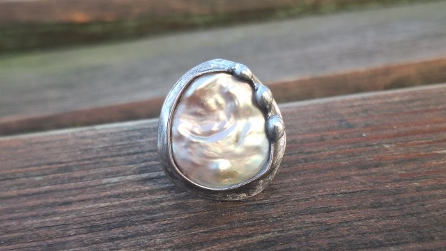 Perła po prostu - pierścionek regulowany