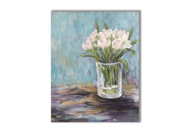 Obraz ręcznie malowany "Tulipany"