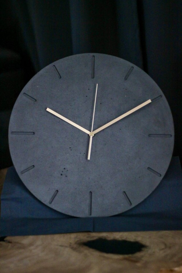 Zegar betonowy minimalistyczny 36 cm – nowoczesny design | AURECON