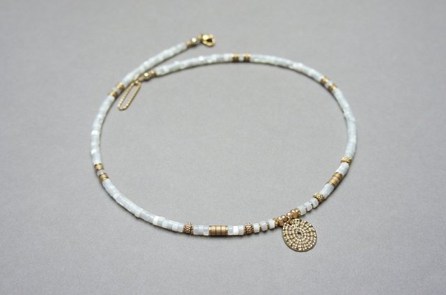 Muszla white /02.02.26/ choker - Szlachetna kolekcja