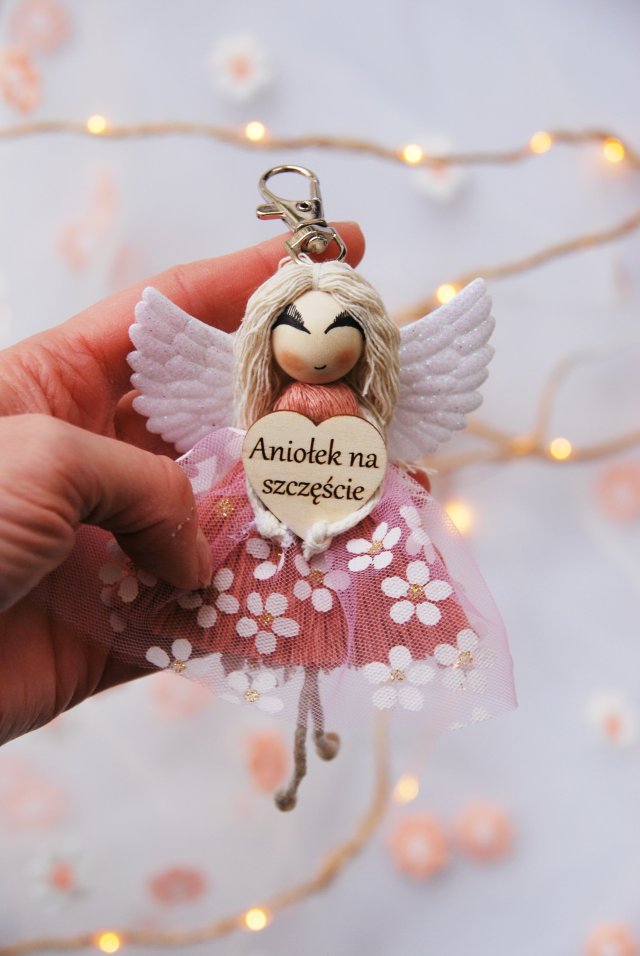 Breloczek Aniołek na szczęście | Brelok - pomysł na prezent