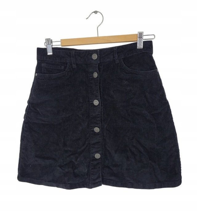 NOISY MAY sztruksowa spódnica damska czarna 36 S