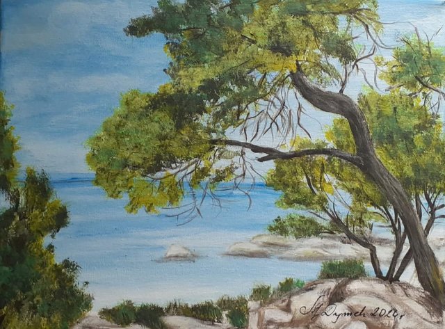 ZESTAW PEJZAŻY RĘCZNIE MALOWANYCH NA PŁÓTNIE "KAMIENNE SZEPTY"