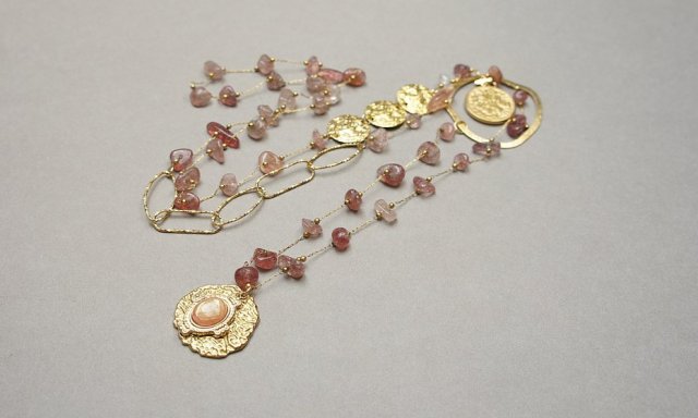 Sautoir /kwarc strawberry / 24.03.26 - długi naszyjnik