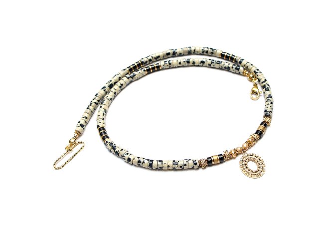 Jaspis dalmatyńczyk vol. 2 choker - Szlachetna kolekcja /17.03.26/