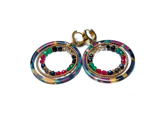 Wianki circle (colourful) - kolczyki