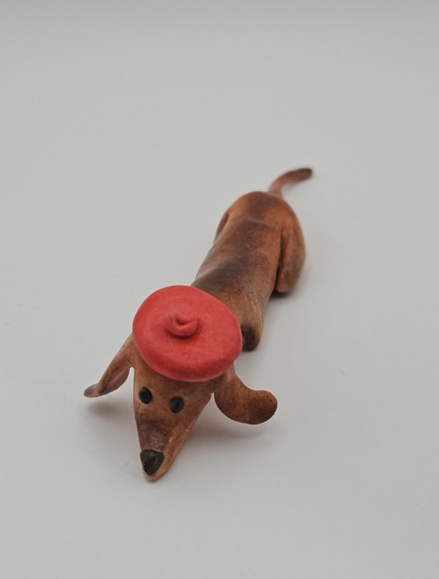 Jamnik w czerwonym berecie