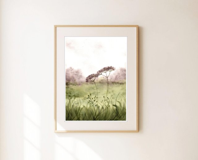 Akwarela A4.  Łąka