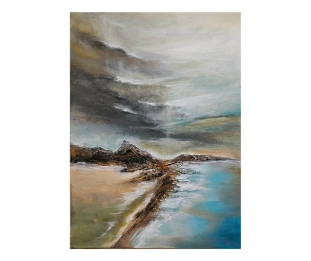 Cichy blask, obraz nowoczesny, ręcznie malowany 80 x 60