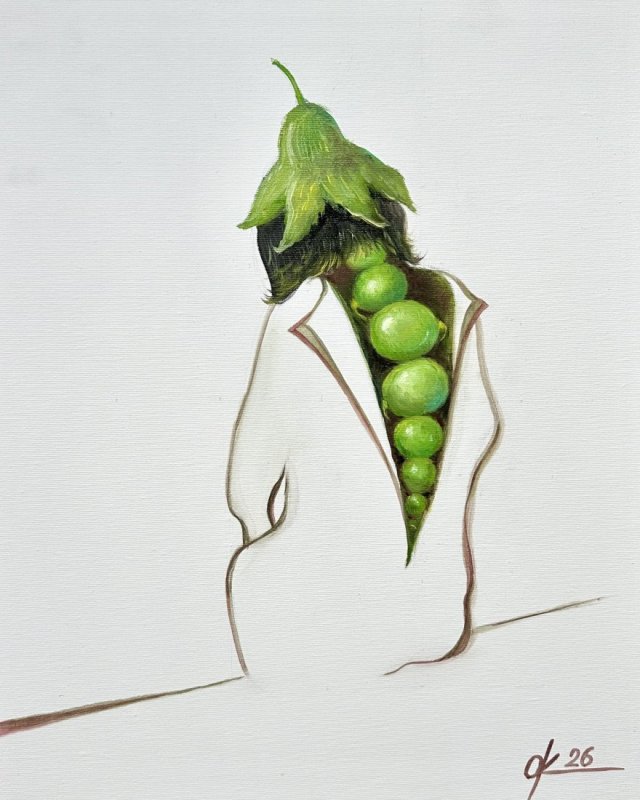 Surrealistyczny portret olejny kobiety z tajemnicą, obraz olejny, 50x40 cm, płótno