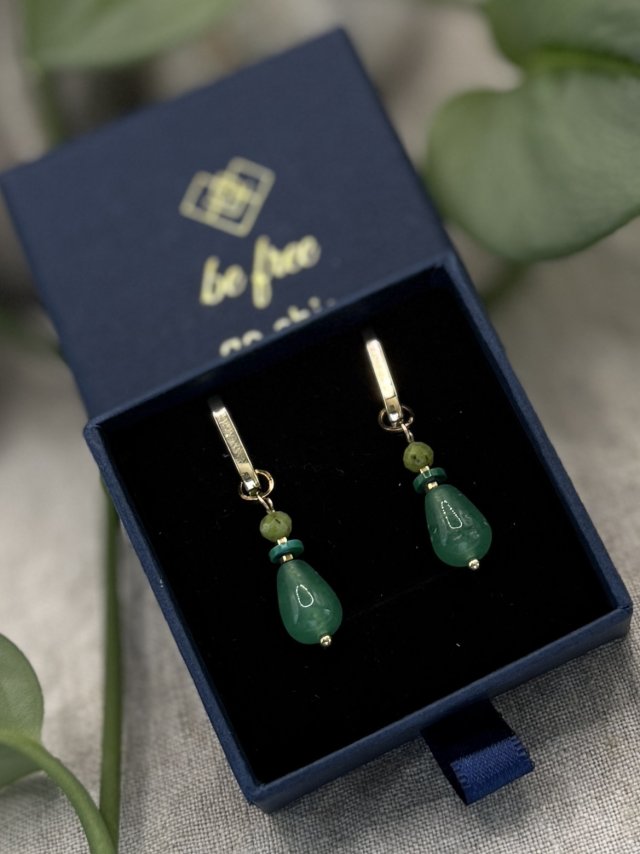 Kolczyki 2w1 – srebro 925 pozłacane 18k złotem