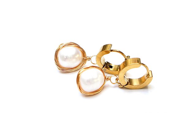 Pearls [white] perły vol. 28  - kolczyki