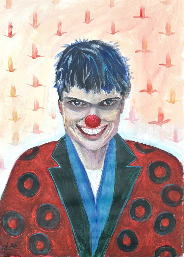 Spójrz mi w oczy, 44*31 cm, Oryginalny obraz akrylowy