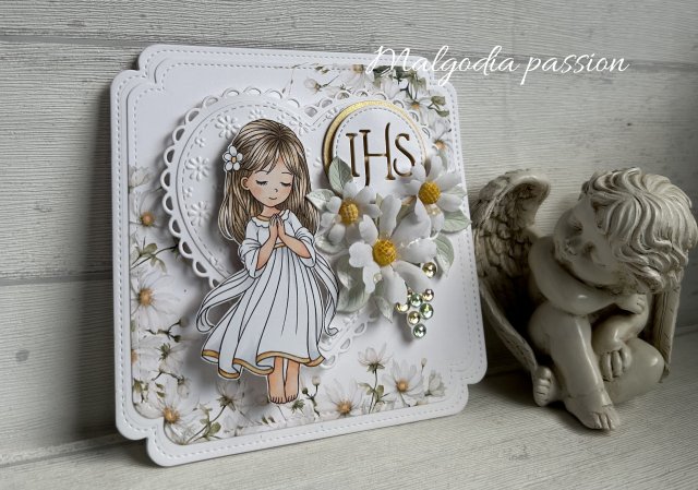 Kartka w pudełku na komunię