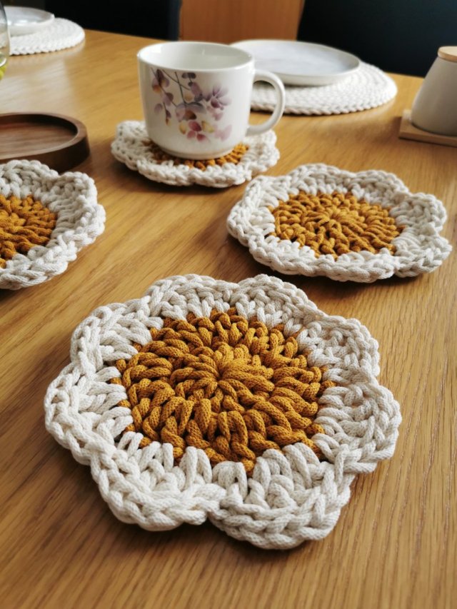 Podkładki pod kubek kwiaty