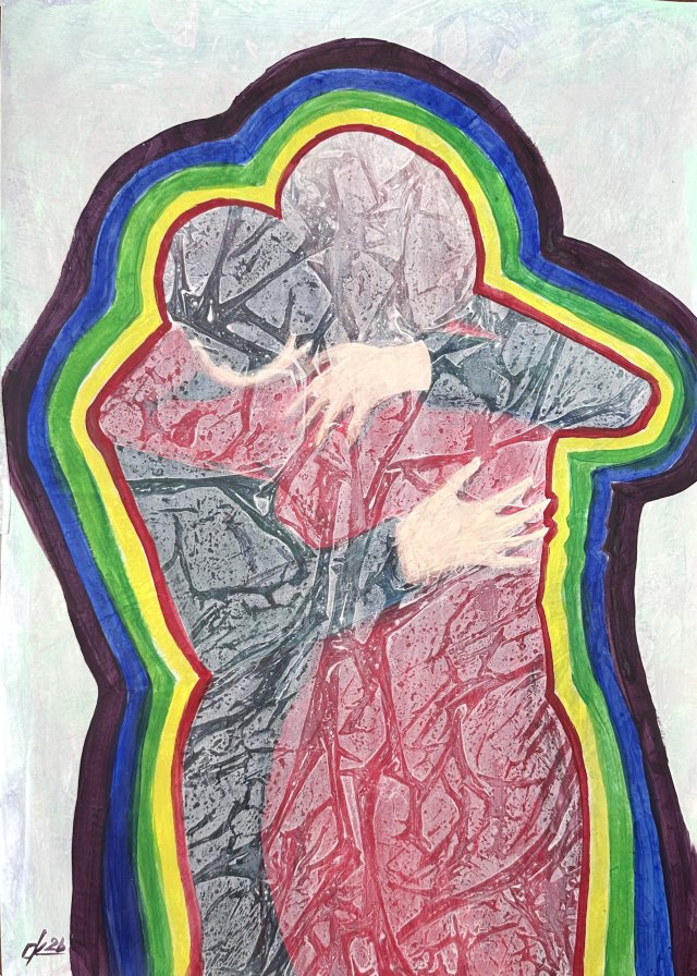 Sztuka przebaczenia 44*31 cm, Oryginalny obraz akrylowy