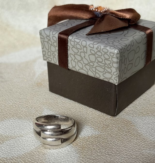 silver 925 pierścionek srebrny srebro lekko patynowane Punca 925