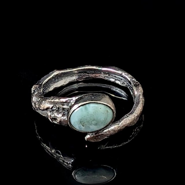 LARIMAR W REGULOWANYM PIERŚCIENIU