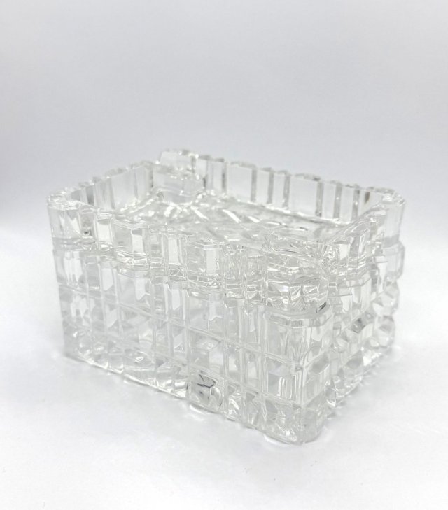 Popielniczka kryształowa Huta Julia PRL vintage szlifowany kryształ ciężka retro