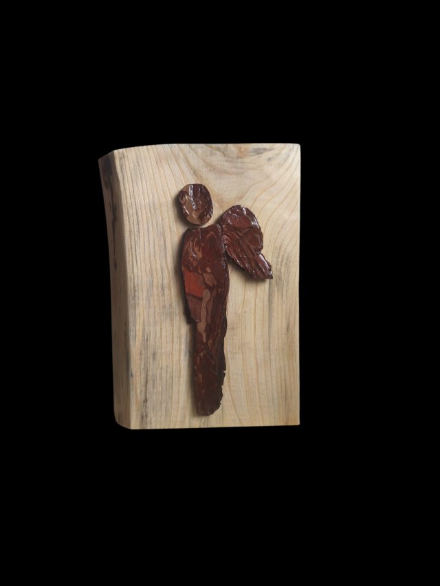 Asamblaż z kory -seria Abstrakcje anielskie 3