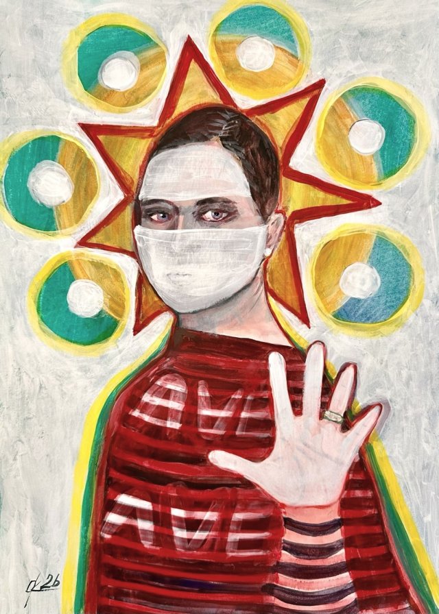 Sacred Distance, 44*31 cm, Oryginalny obraz akrylowy