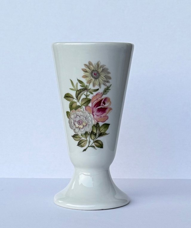 Stary kieliszek mazagran Limoges France 1950 1960 kwiaty vintage (2/2)