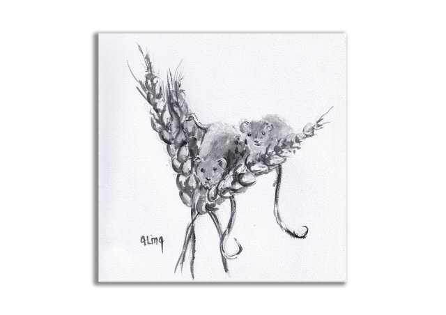 Myszki. Grafika ręcznie malowana