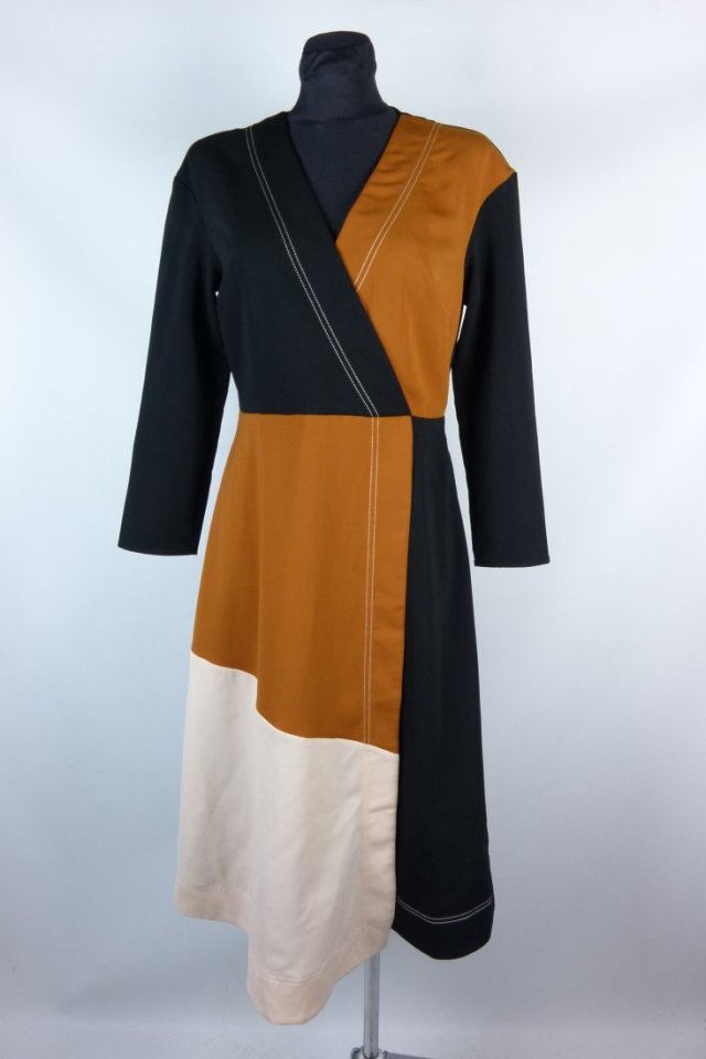 Warehouse kopertowa sukienka midi 10 / 36