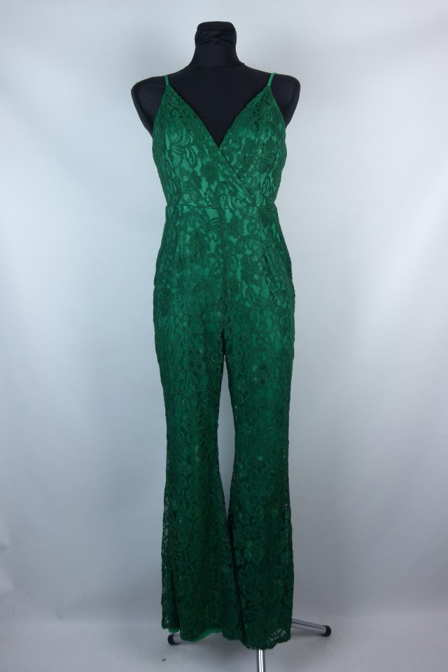 Missguided koronkowy kombinezon flare koronka / 36