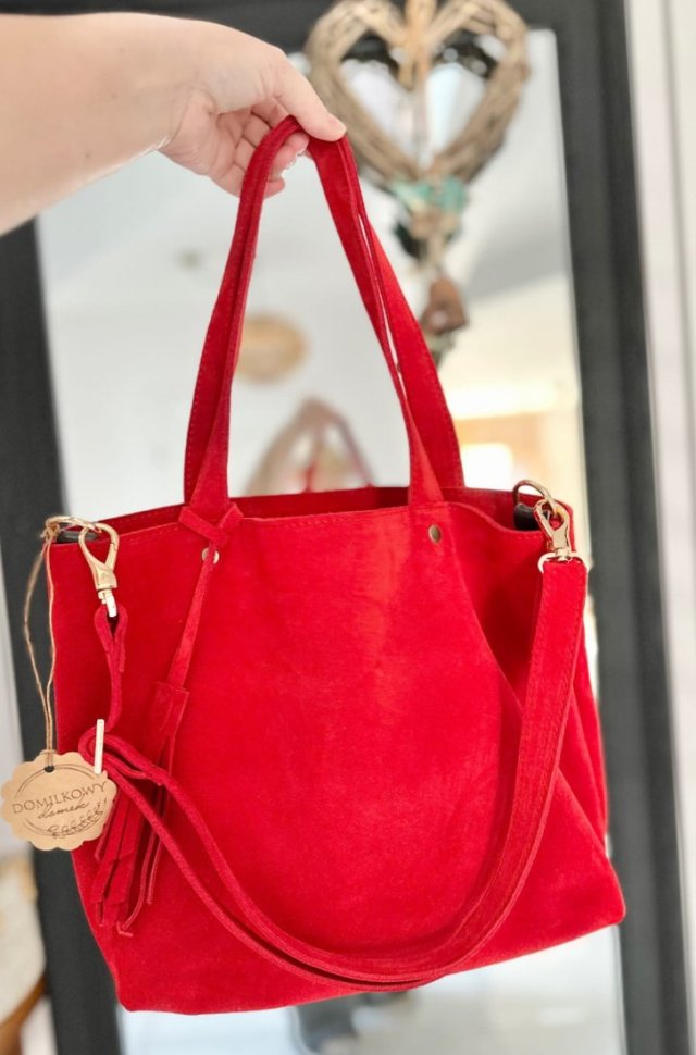 Skórzana torba Mini Shopper Bag , miejska, klasyczna, elegancka - personalizowana w DOMILKOWYDOMEK