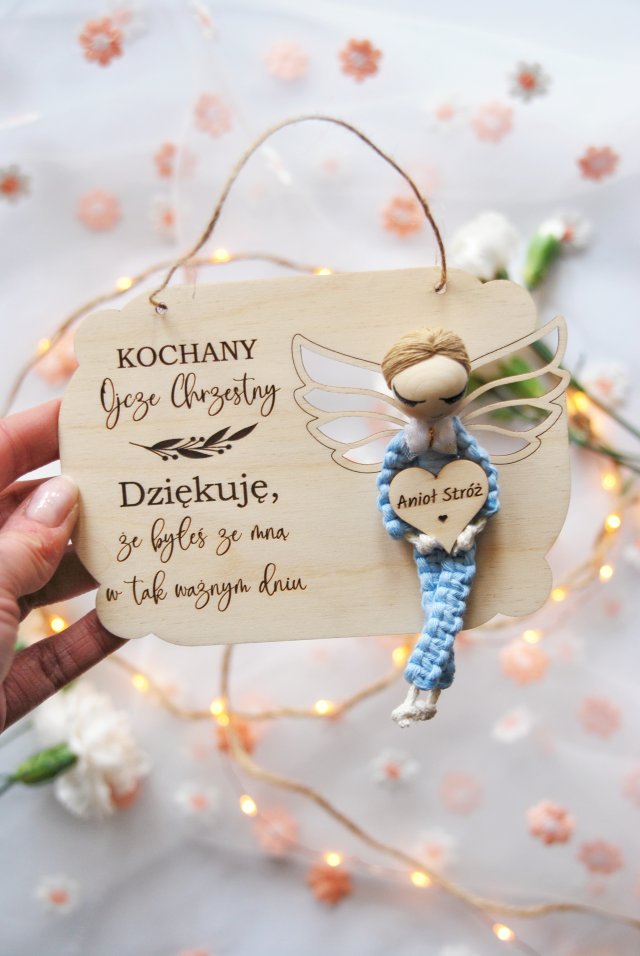 Podziękowanie dla Ojca Chrzestnego - chrzciny, komunia