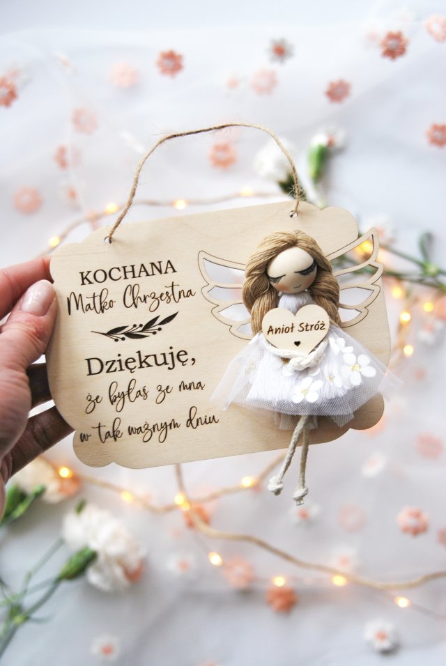 Podziękowanie dla Matki Chrzestnej - chrzciny, komunia