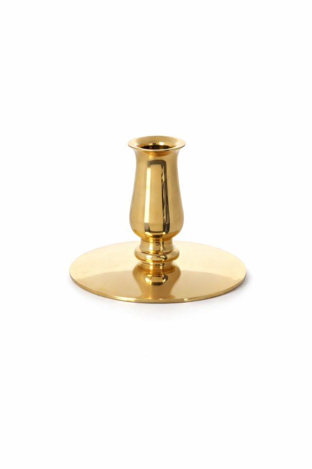 Świecznik mosiężny złoty