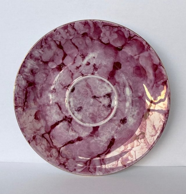 Talerzyk Spodek Włocławek Różowy Marmurek PRL Carry New Look