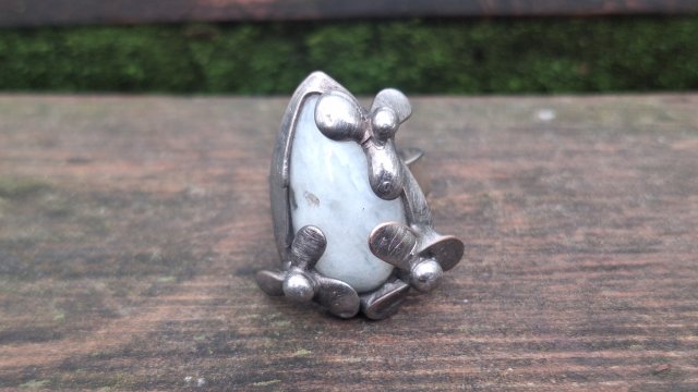 Księżycowe kwiaty - pierścionek regulowany