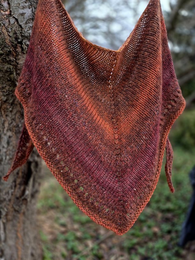 Suszone pomidory / chusta z jedwabiem