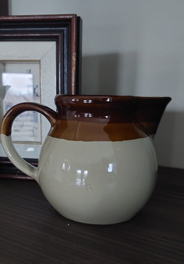 Ceramiczny dzbanek wazon farmhouse  rustykalny styl angielski folk.